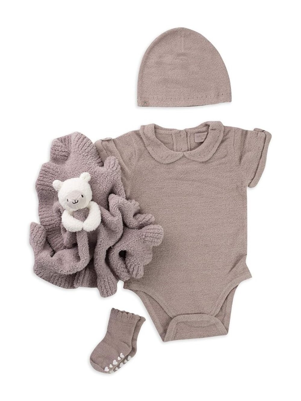 Barefoot Dreams CozyChic Ultra Lite Plaid Baby Bundle - Faded Rose